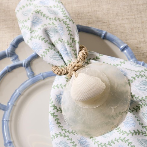 Two's Company Capiz Shell Napkin Rings - Thumbnail 4
