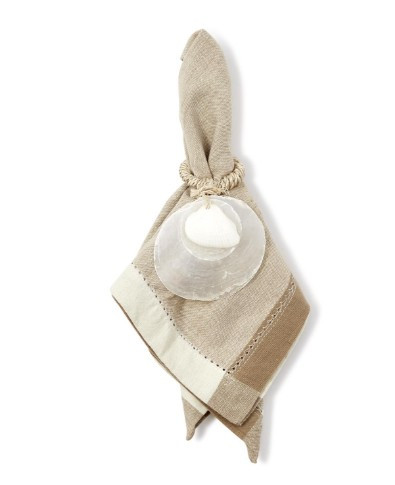 Two's Company Capiz Shell Napkin Rings