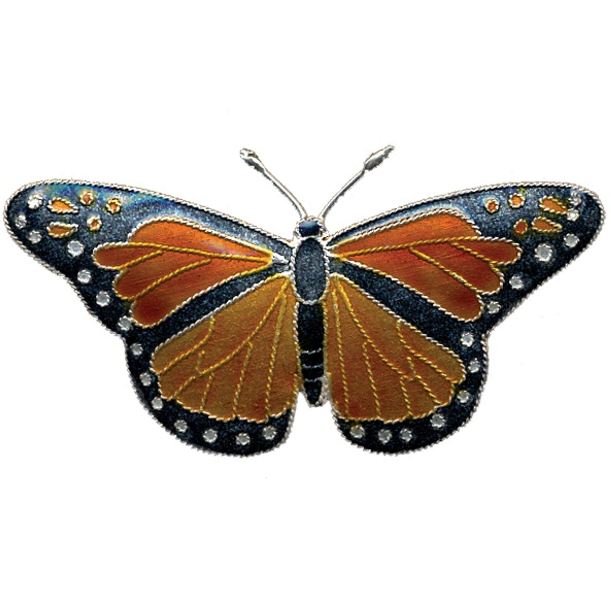 Bamboo Jewelry Monarch Butterfly Cloisonne Pin | Nature Jewelry