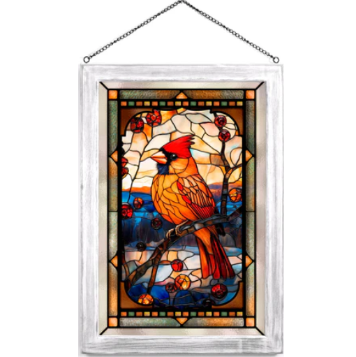 Wild Wings Cardinal Stained Glass Art - Thumbnail 3