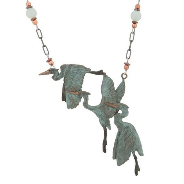 Heron Triplet Beaded Necklace Necklace Cavin Richie David Morgan