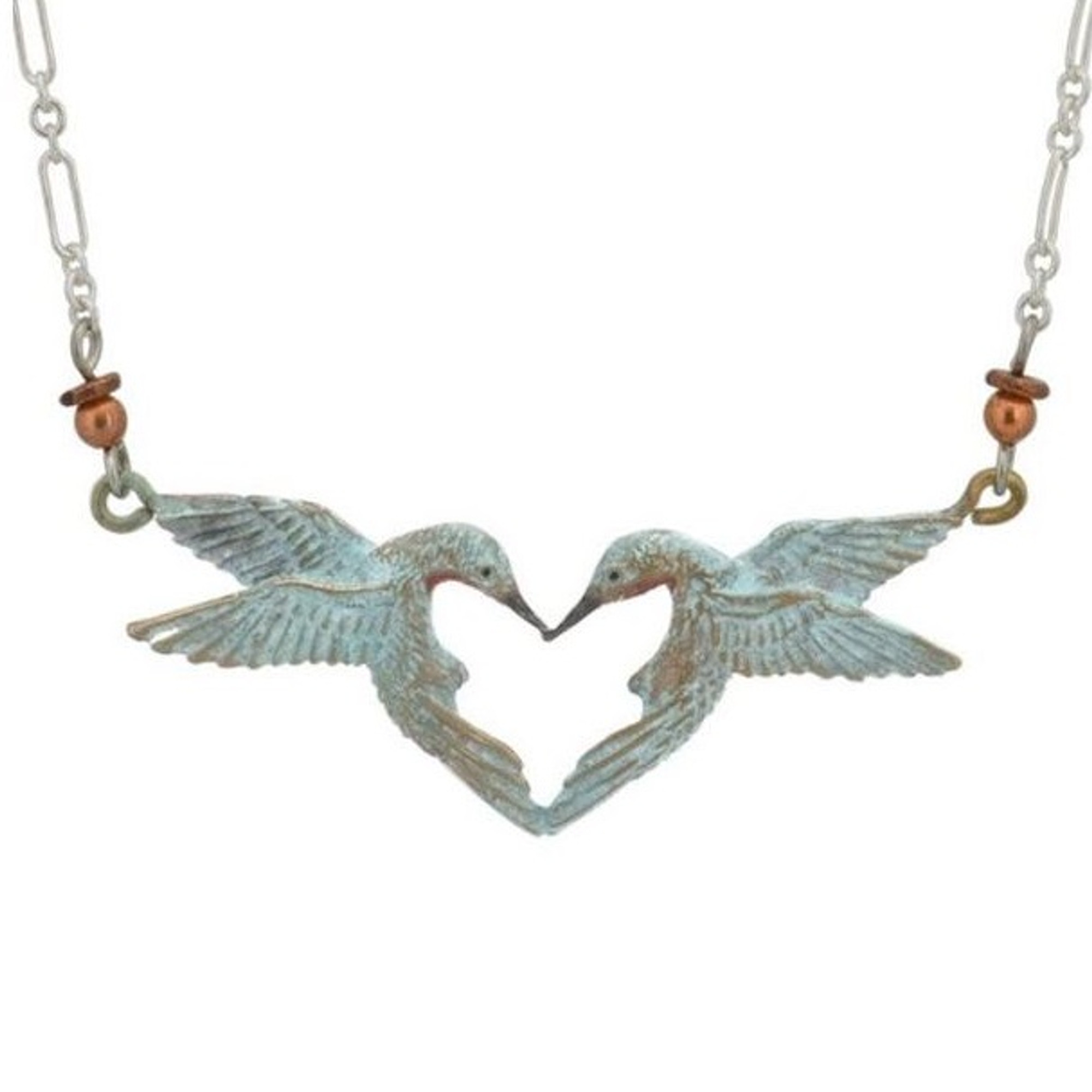 Hummingbird Heart Necklace | Nature Jewelry
