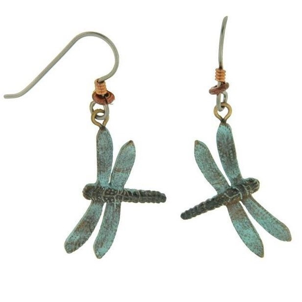 Green Dragonfly Earrings | Wire 