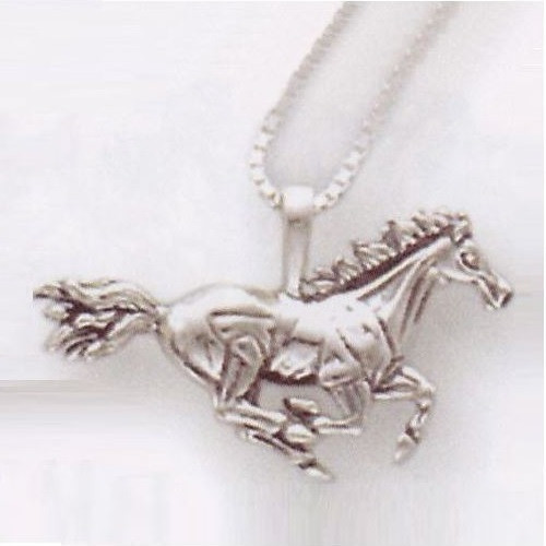 Galloping Horse Necklace | Sterling Silver | Kabana