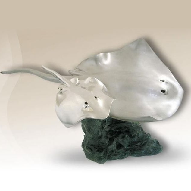 Manta Rays Silver Plated Sculpture | 2525 | D'Argenta