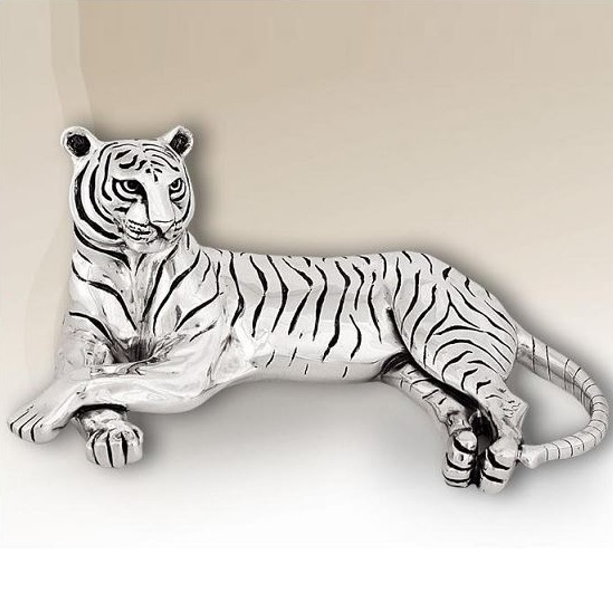 Reclining Tiger | 8013 | Plated | Silver D\'Argenta