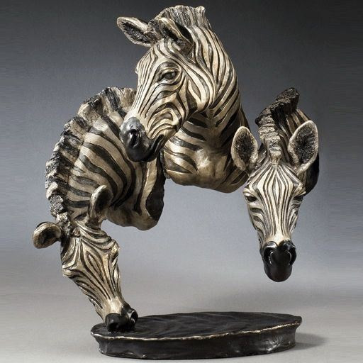 HPDECO オブジェ Zebra Sculpture | Watering Hole Large | Bronze | Mark Hopkins