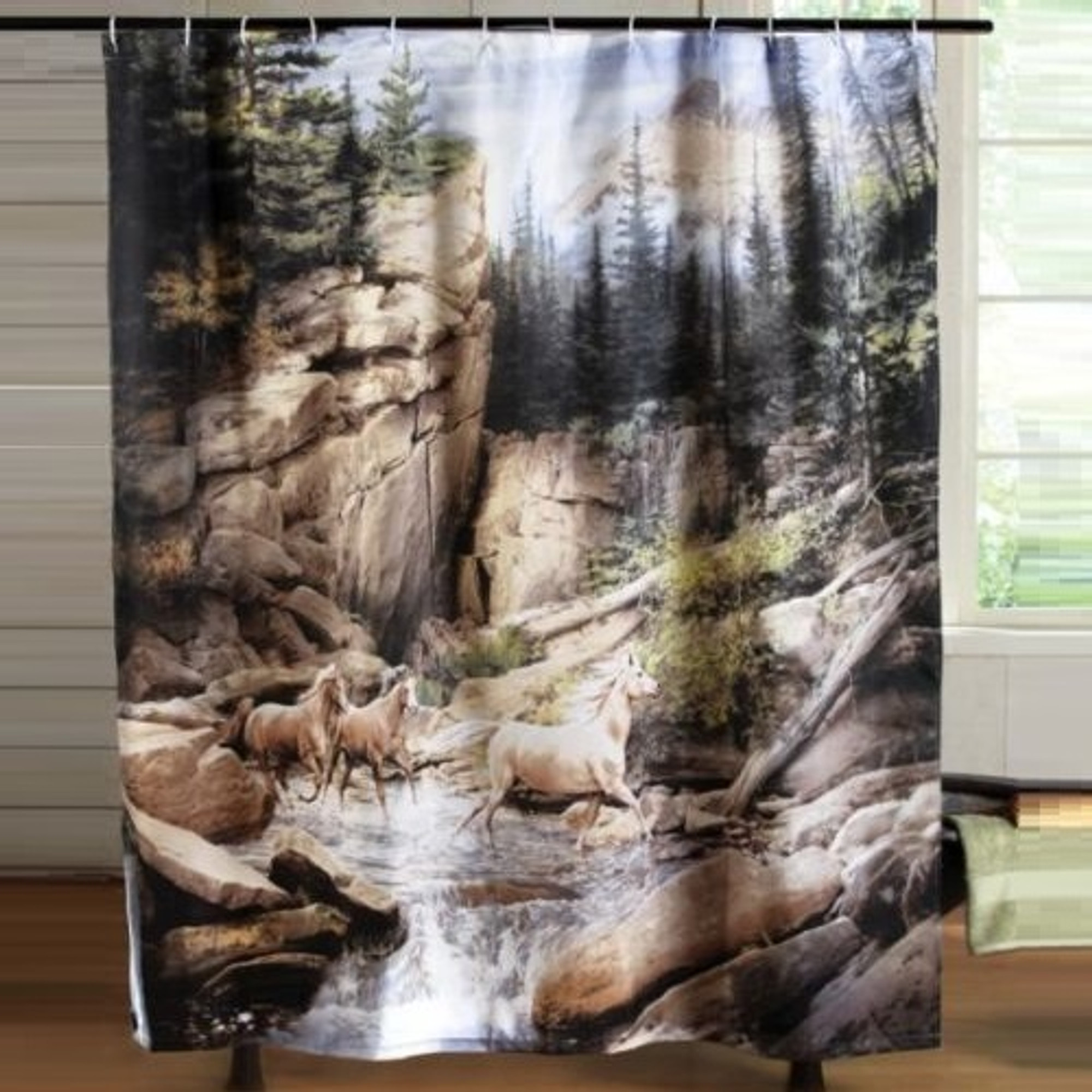 horse shower curtain