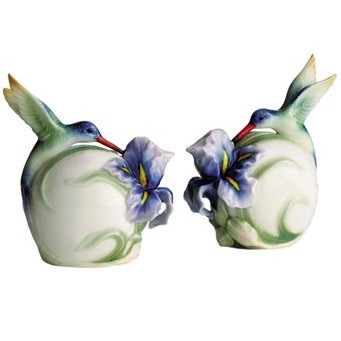 Hummingbird Salt Pepper Shaker | Franz | Porcelain