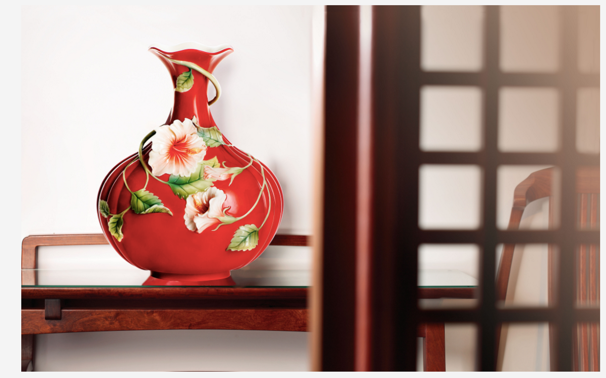 Hibiscus Vase | Island Beauty Collection | Franz Porcelain