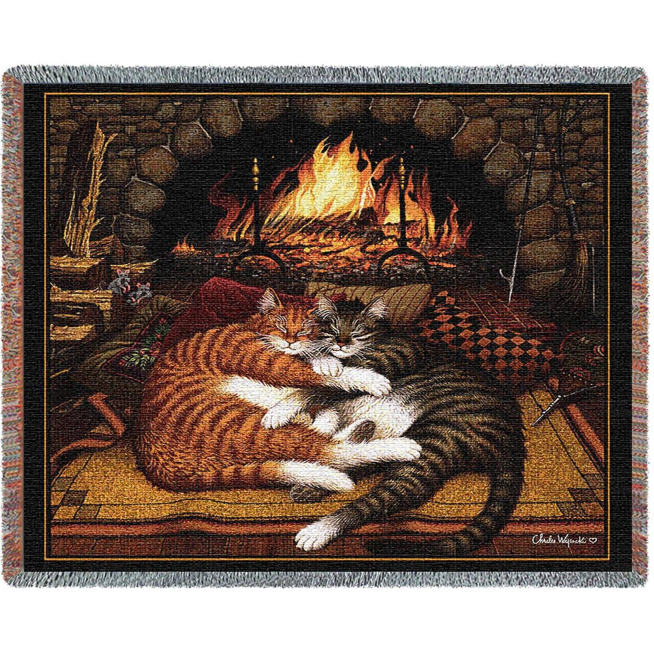 cat tapestry throw blanket