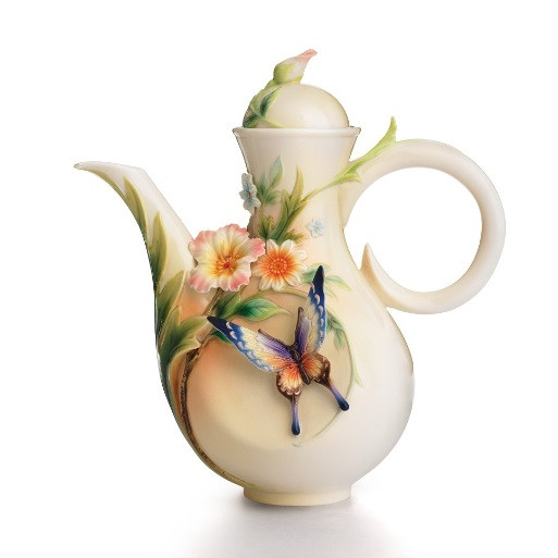 まつこ　ティーポットなど　17点まとめて　F　R9144B Butterfly Teapot | Fluttering | Franz Collection | Porcelain