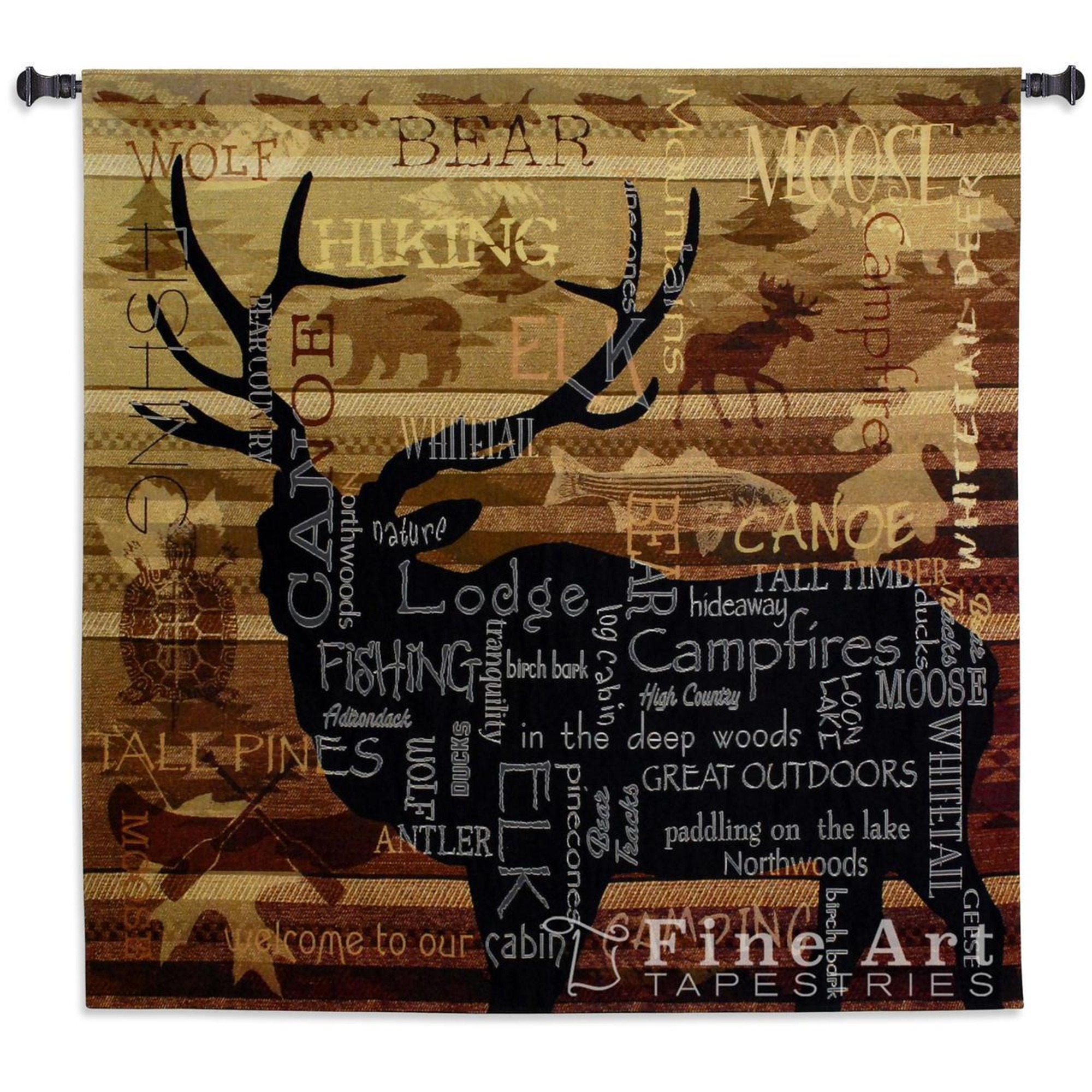 Elk Tapestry Wall Hanging Nature s Calling Fine Art Tapestries