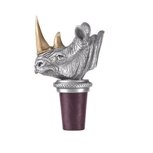 Heritage Pewter Rhino Bottle Stopper