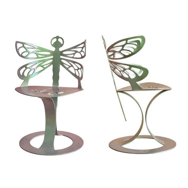 Dragonfly Outdoor Chair Steel Cricket Forge