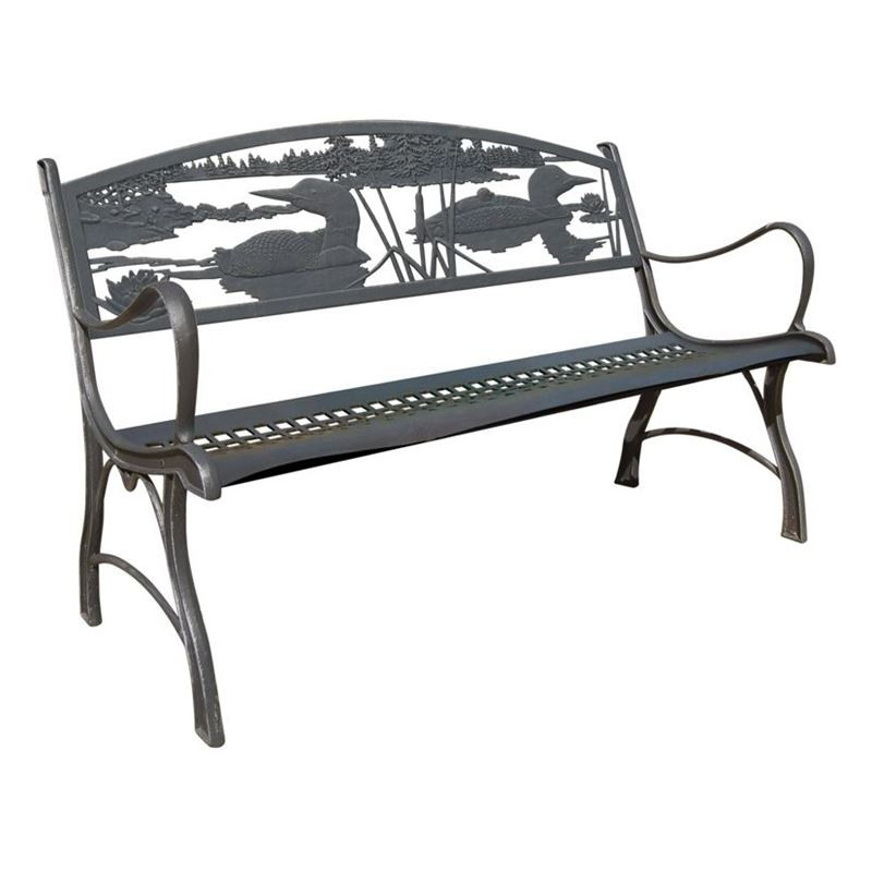 Loon Bench | Cast Iron | Painted Sky