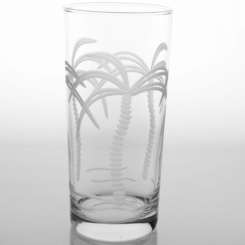 Palm Tree Cooler Glasses Set of Four | Glassware
