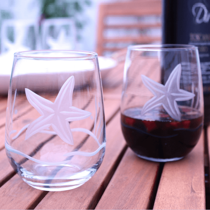 Rolf Glass Starfish Stemless Wine Glass - Thumbnail 4