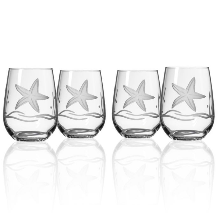 Rolf Glass Starfish Stemless Wine Glass - Thumbnail 3