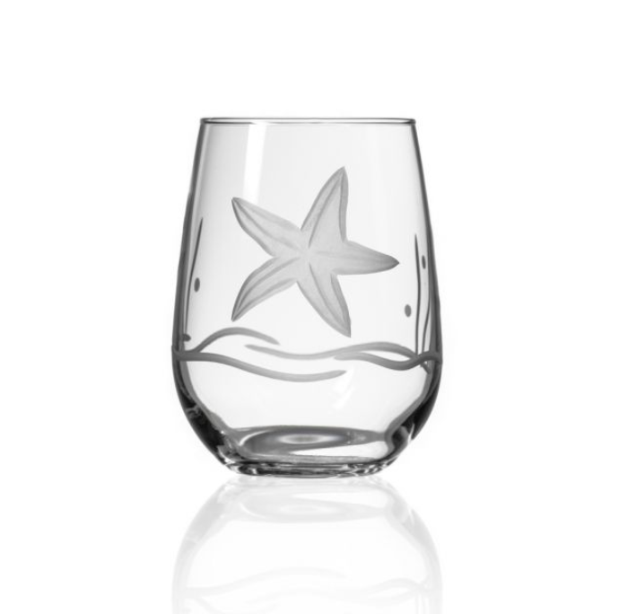 Rolf Glass Starfish Stemless Wine Glass - Thumbnail 2