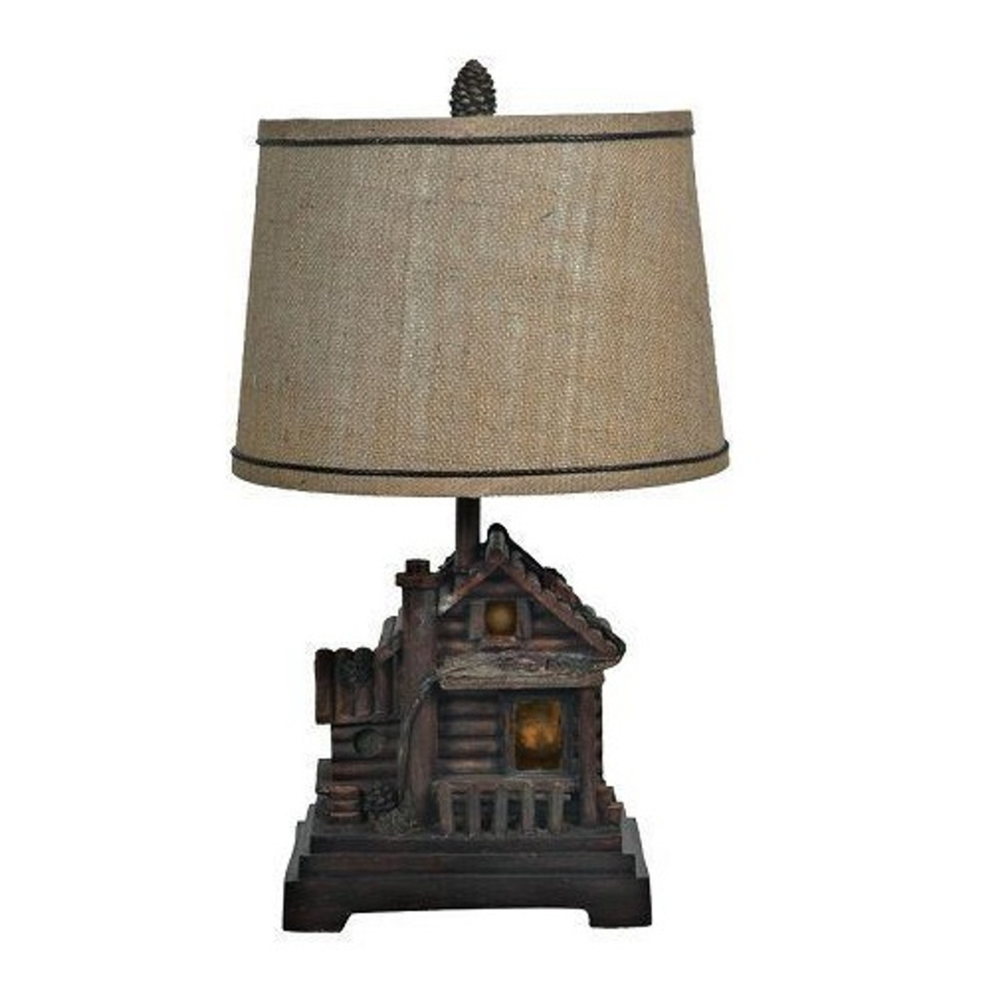 log cabin table lamps