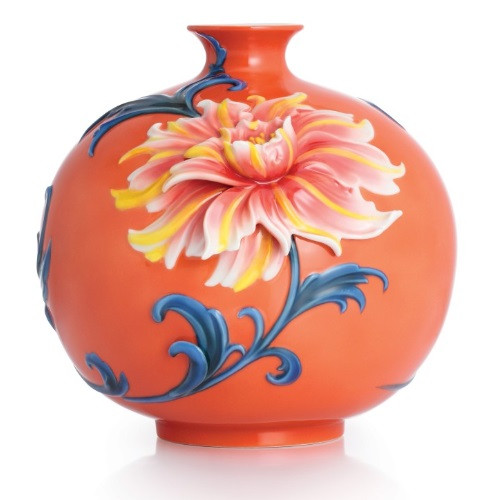 Exotic Peony Vase Porcelain Franz Collection