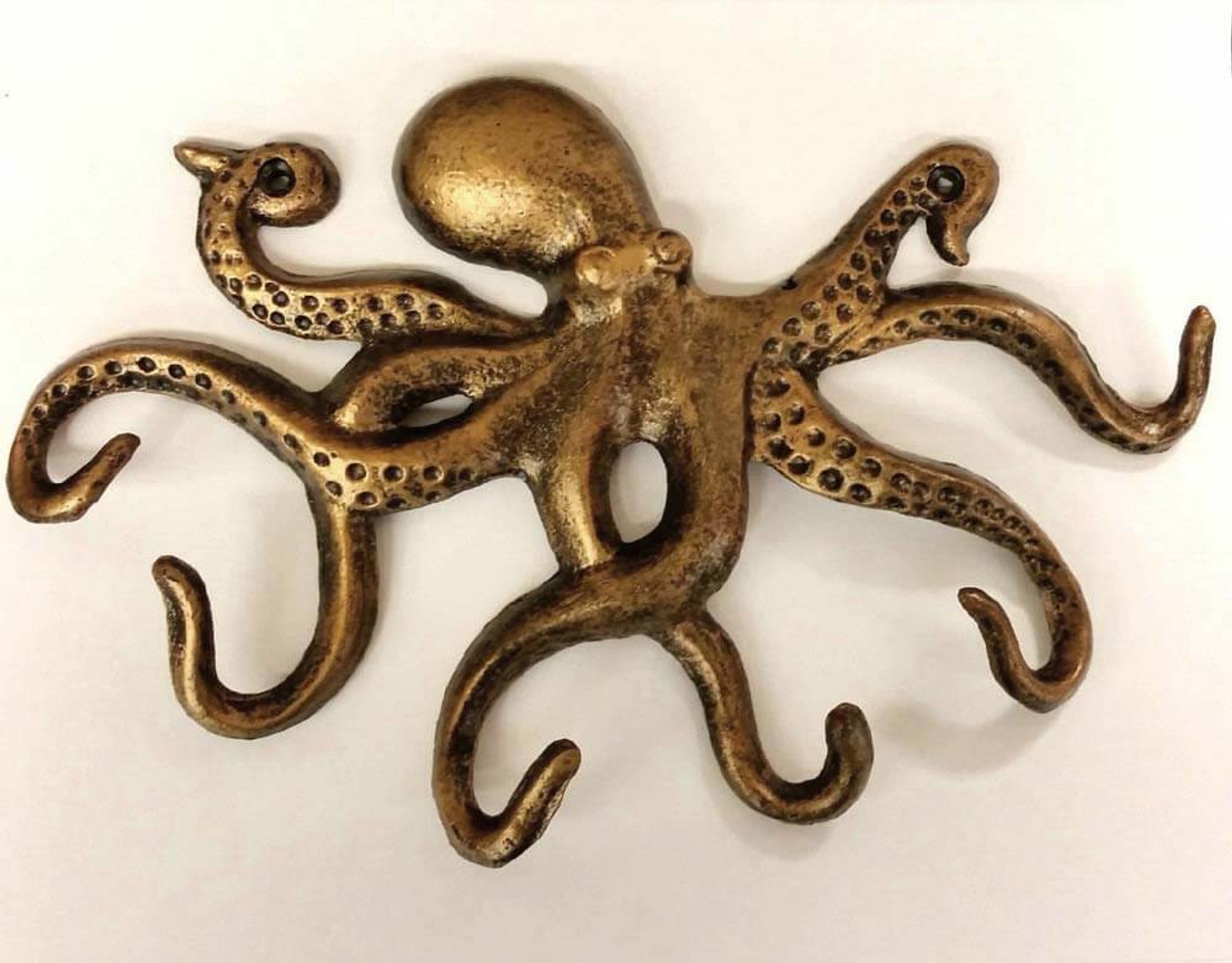 Octopus Key Hook Antique Look, Octopus Coat Hooks Wall Mounted Key Holder  Wall Hooks Decorative with 6 Arms Iron Unique Home Decor : : Home