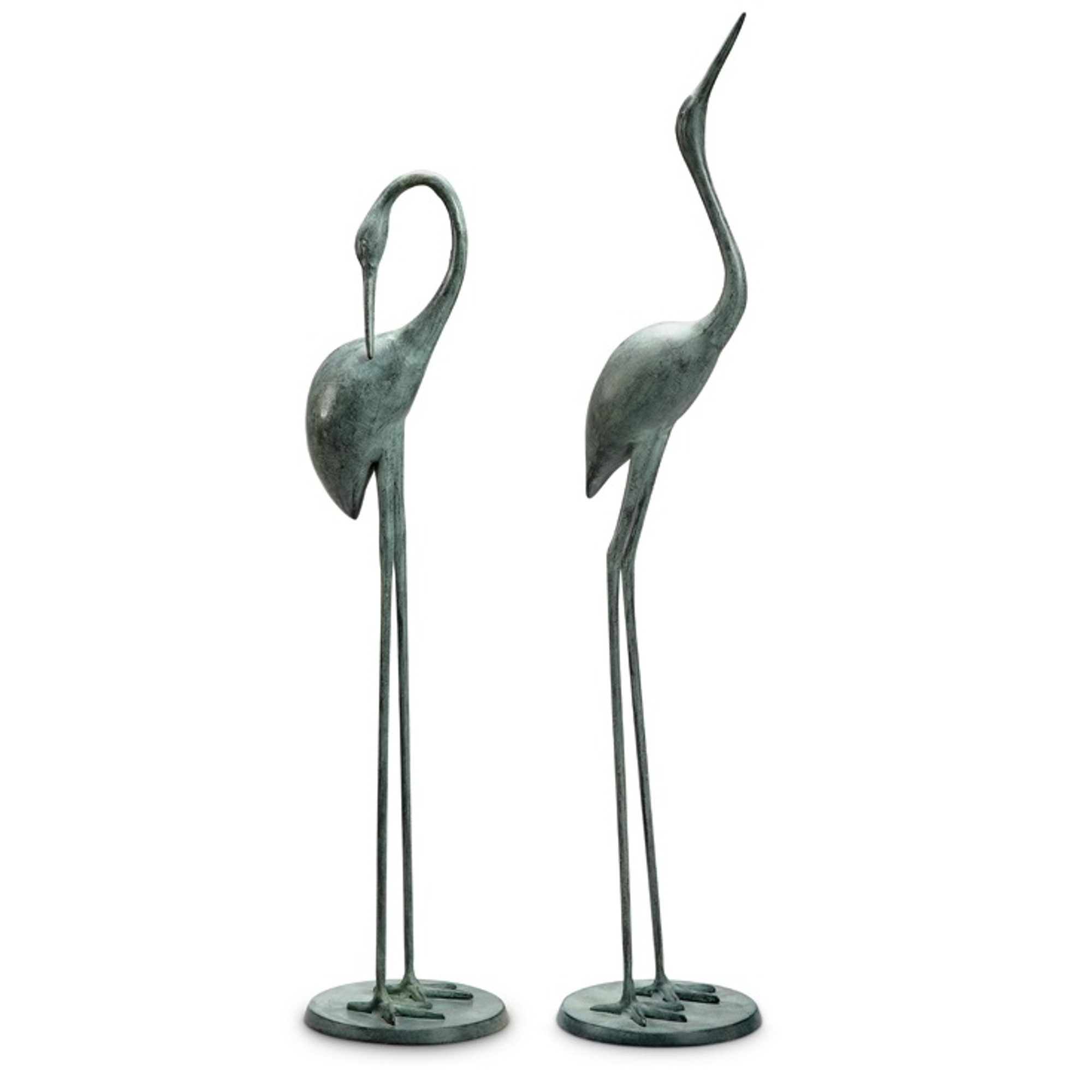 Crane Garden Pair Sculpture | 34280