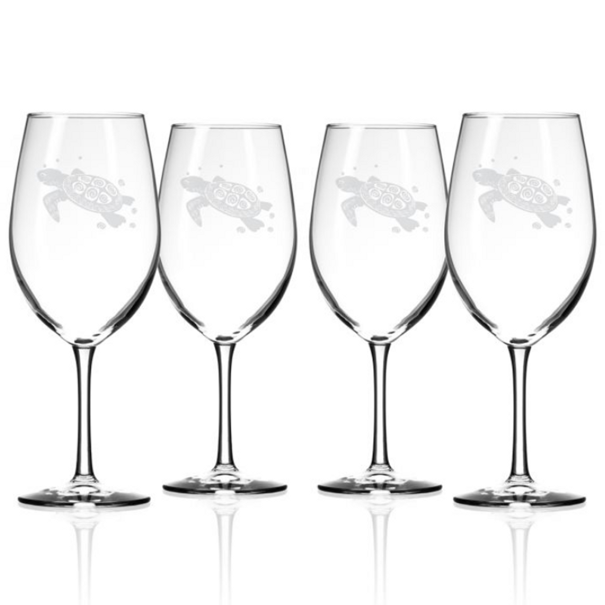 Sea Turtle Wine Glass, Set of Four, AP Large