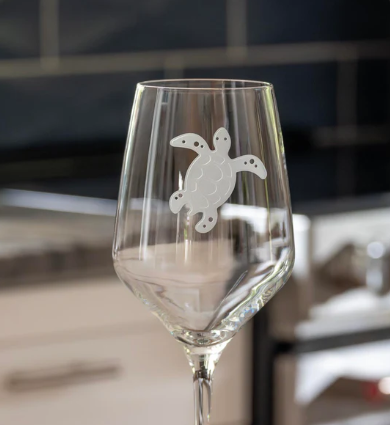Sea Turtle Wine Glass | Set of Four | AP Large | Glassware