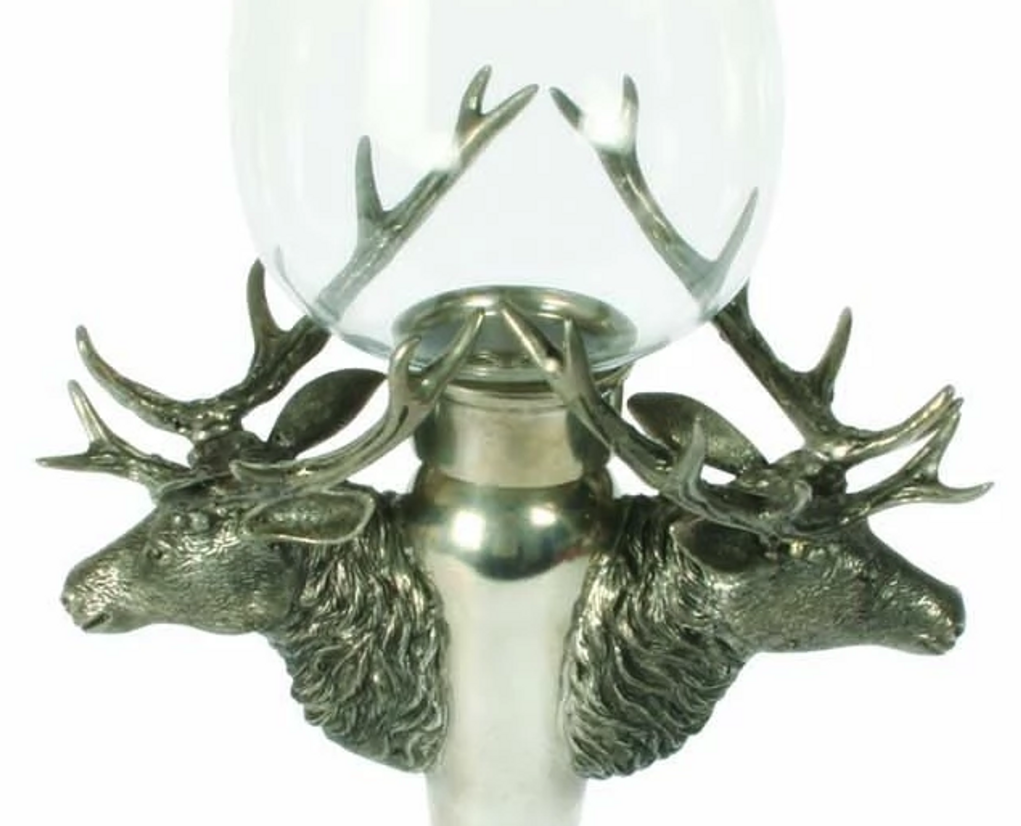 glass deer head