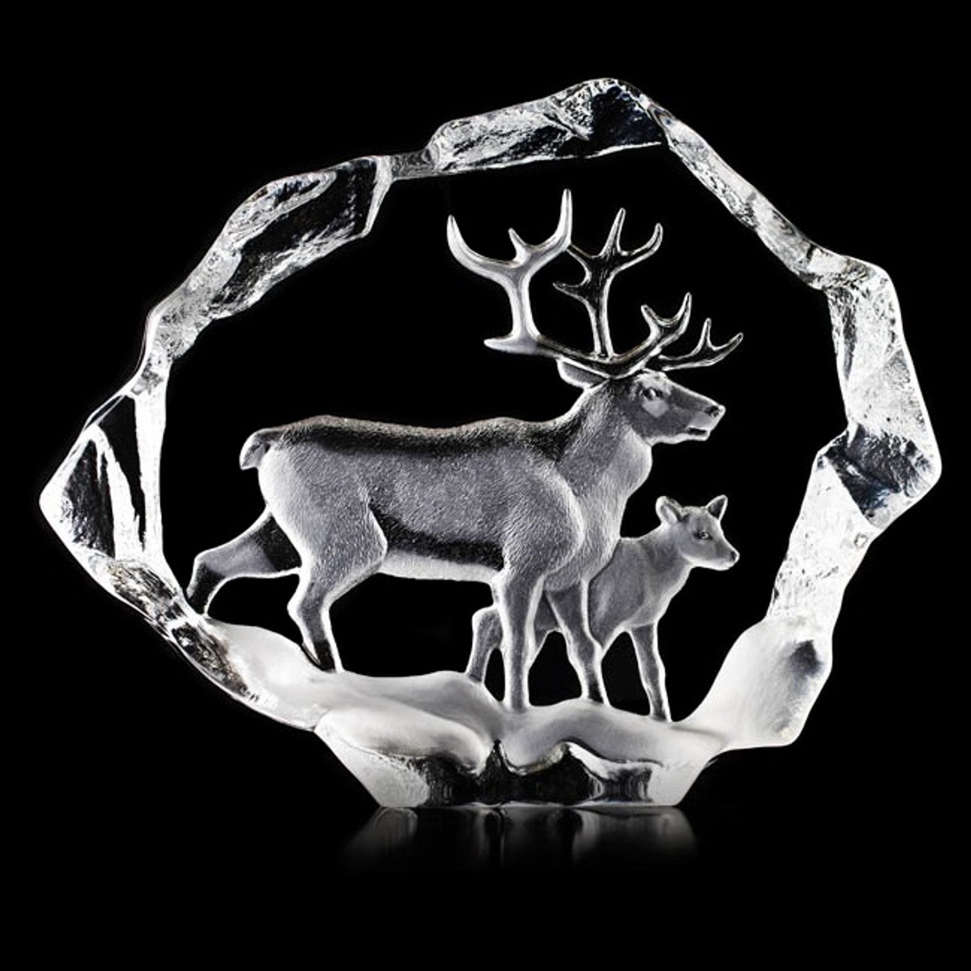 Reindeer Ltd Ed Crystal Sculpture | 34151