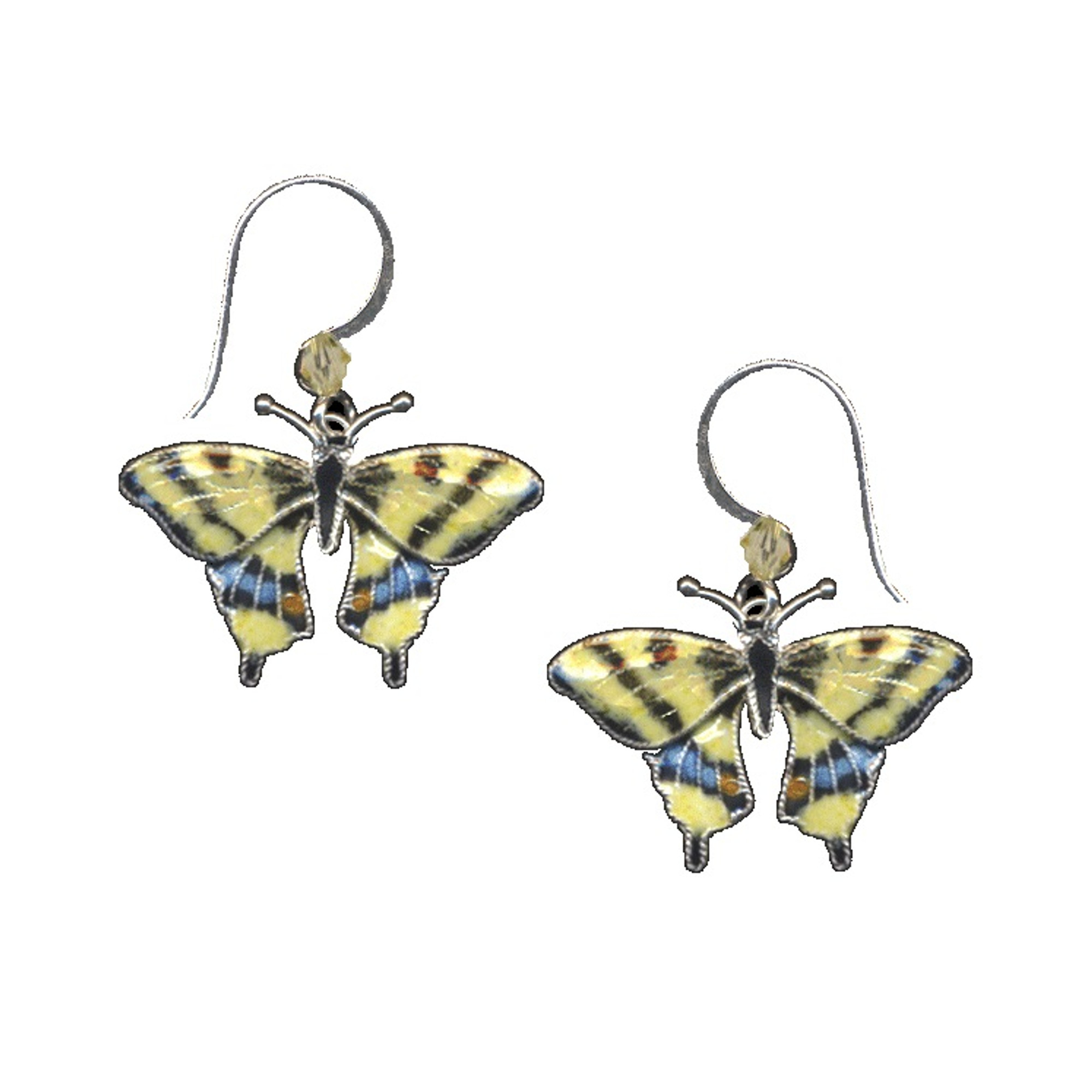 cloisonne butterfly earrings