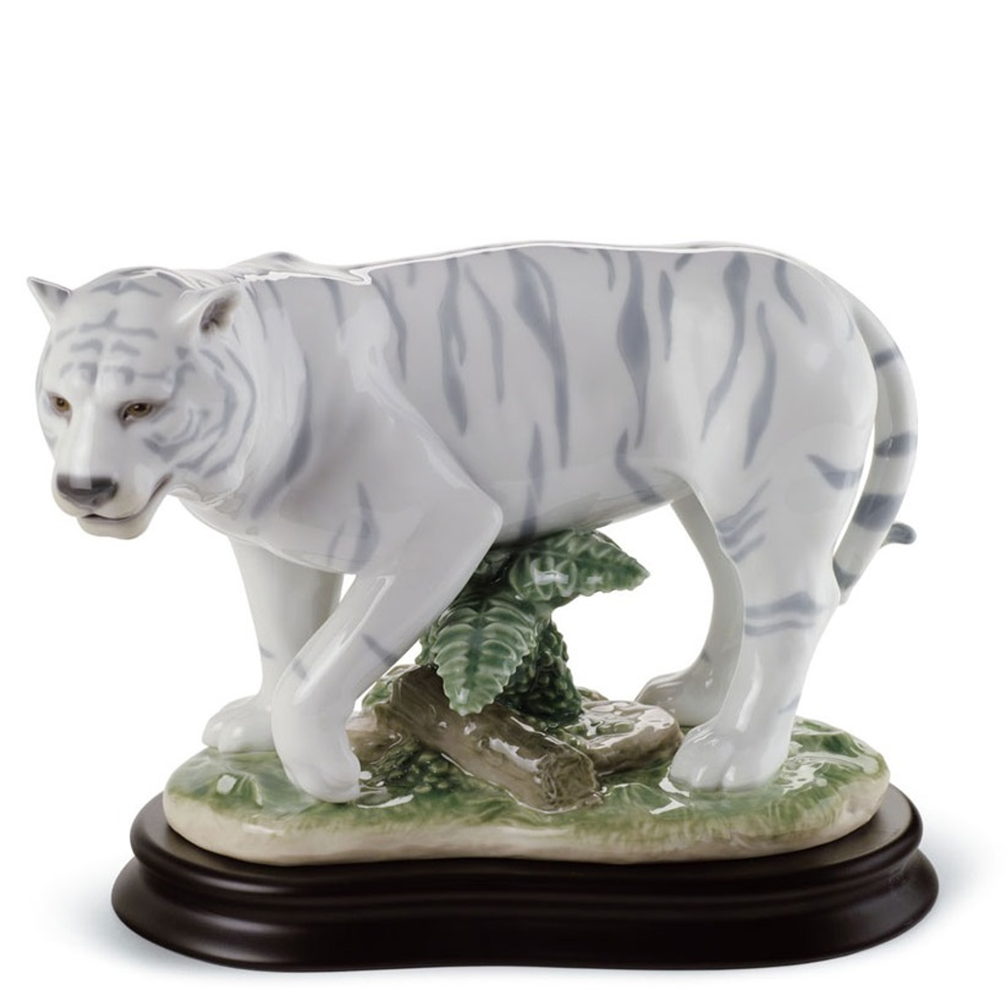 White Tiger Porcelain Sculpture | Lladro White Tiger Figurine