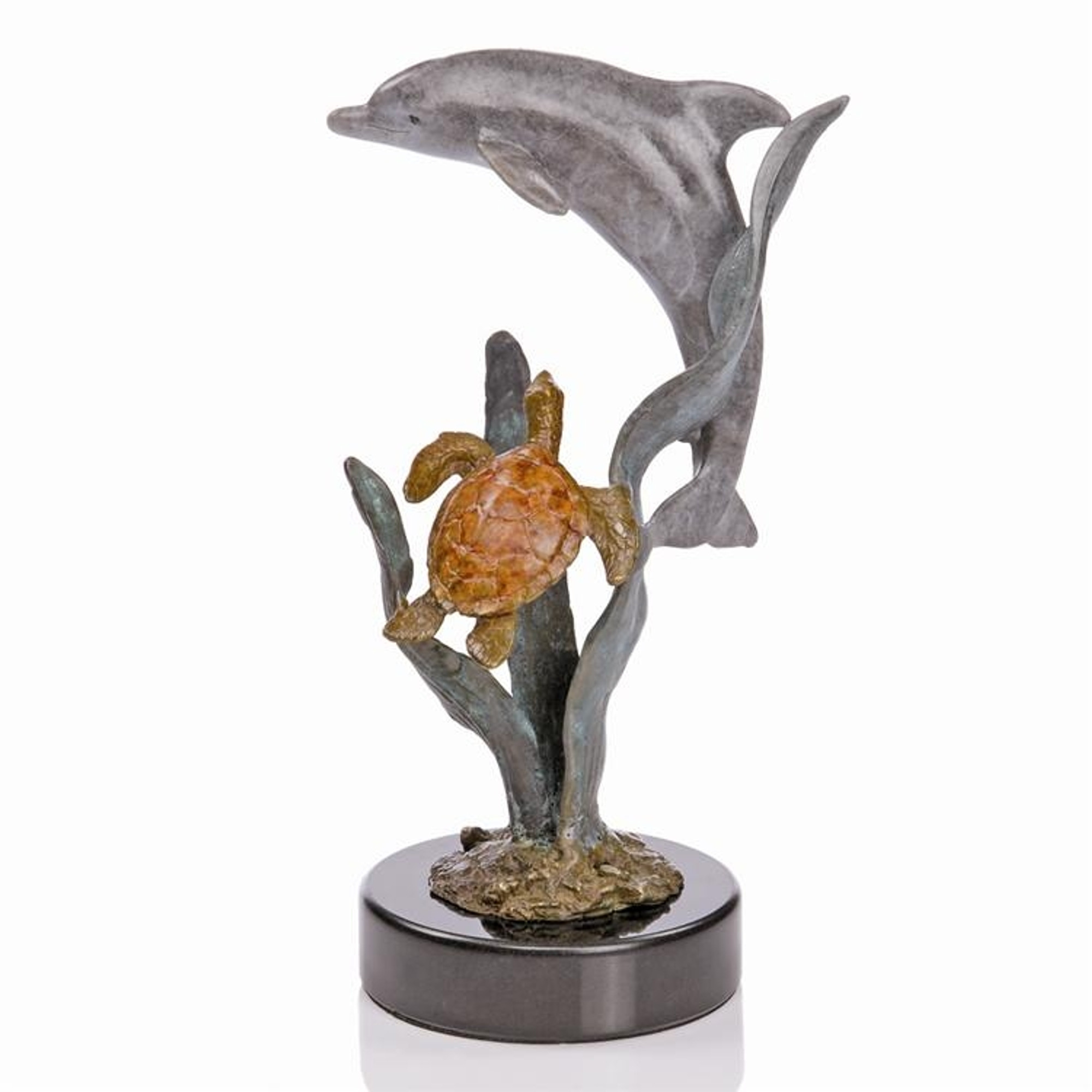 【Phil Vanderlei作ブロンズ彫刻★DOLPHIN IN CORAL】 Phil Vanderlei作ブロンズ彫刻☆DOLPHIN IN CORAL】