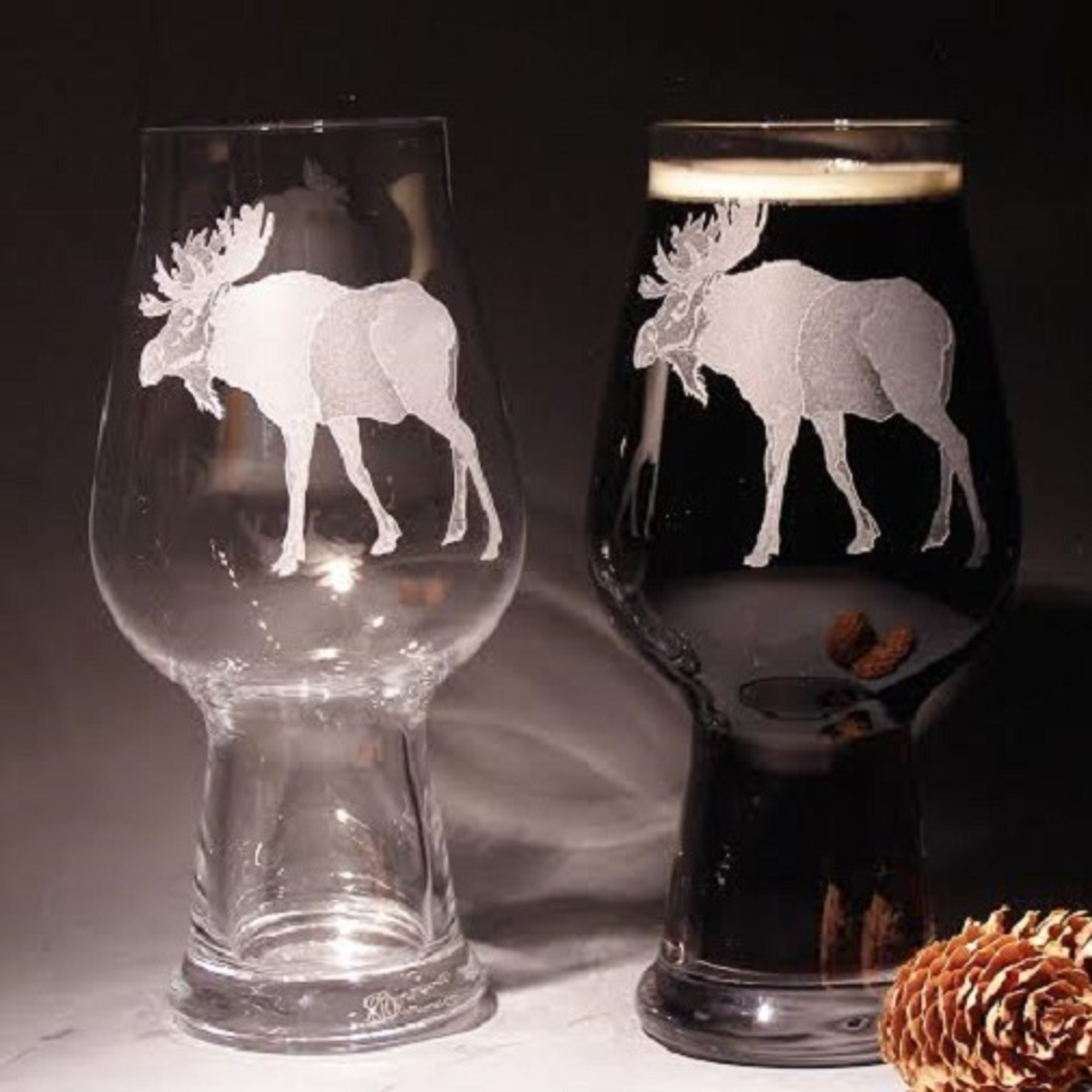 Elk Crystal Beer Mug Set of 2