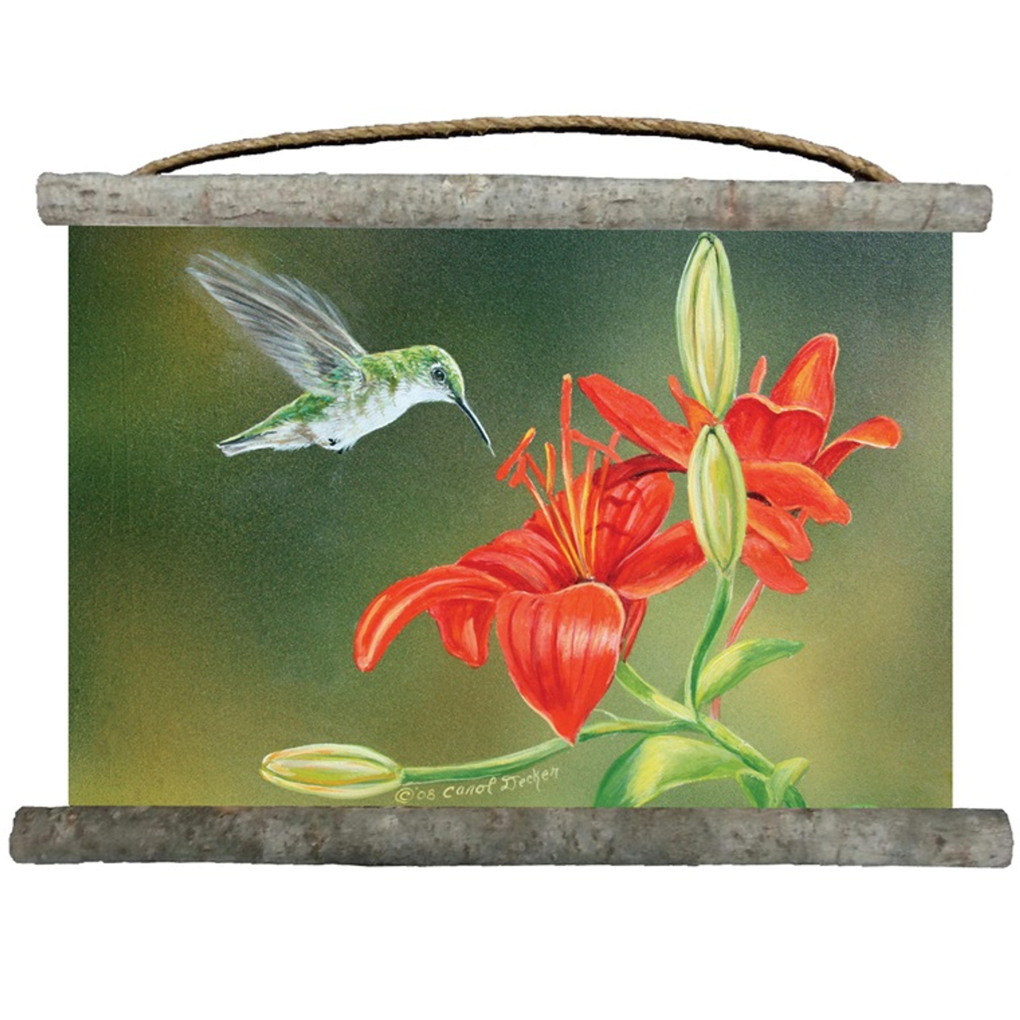 Hummingbird Wall Hanging Lily Ruby Throat Canvas Decor Wall Art Depicting two hummingbirds in a blue, teal palette, with a grey backdrop and silver metallic highlights, this piece will bring elegance wherever it is used. hummingbird canvas wall hanging lily ruby throat