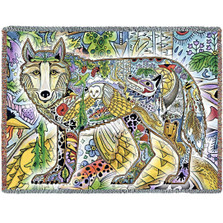 Wolf Tapestry Throw Blanket | Pure Country | 8013T