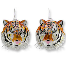 Bengal Tiger Enameled Wire Earrings | Zarah Jewelry | 29-09-Z1