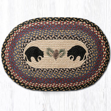 Black Bear Oval Braided Rug | Capitol Earth Rugs | OP-43BB