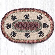 Bear Paw Oval Braided Rug | Capitol Earth Rugs | OP-81BP