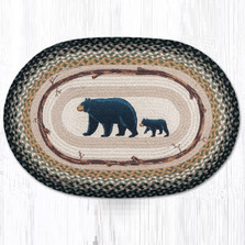 Bear Cub and Mama Oval Braided Rug | Capitol Earth Rugs | OP-116MB