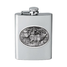 Elk Flask | Heritage Pewter | HPIFSK104