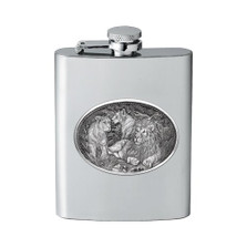 Lion Flask | Heritage Pewter | HPIFSK119