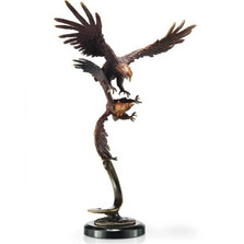 Eagles Double Flying Sculpture | 80235 | SPI Home