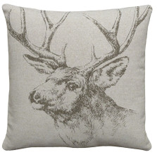 Elk Upholstered Pillow | Elk Pillow | CS044P-GY.18x18