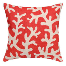 Coral Upholstered Pillow | Coral Pillow | CS068P-CO.20x20