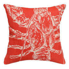 Lobster Upholstered Pillow | Lobster Pillow | CS074P-CO.18x18