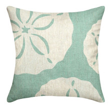 Sand Dollar Upholstered Pillow | Sand Dollar Pillow | CS106P-AQ.20x20