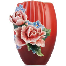 Hibiscus Sculptured Porcelain Vase | FZ03355 | Franz Collection